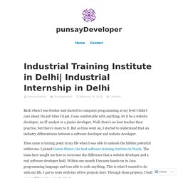 Industrial Internship in Delhi – punsayDeveloper