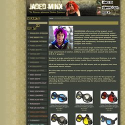 JADED MINX - STEAMPUNK GOGGLES - Gothic-Cyber Rave-Industrial-Goggles-Sunglasses-Shades-Eyewear