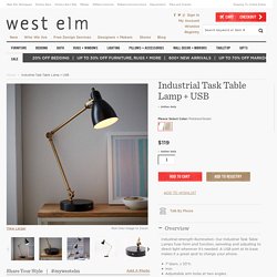 Industrial Task Table Lamp + USB