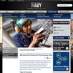 Industrial Technology Jobs: Mechanical Jobs: Navy.com
