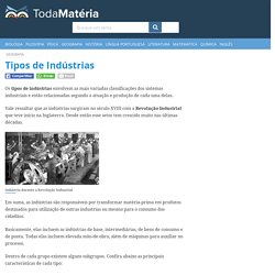 Tipos de Indústrias: resumo, classificação, exemplos