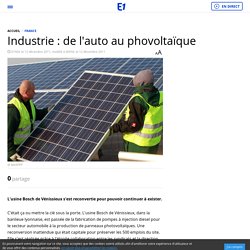 Une usine passe de l'auto au photovoltaïque