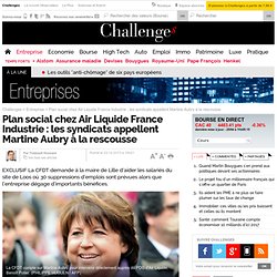 Plan social chez Air Liquide France Industrie : les syndicats appellent Martine Aubry à la rescousse