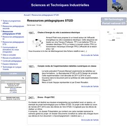 [Sciences et Techniques Industrielles] Ressources pédagogiques STI2D