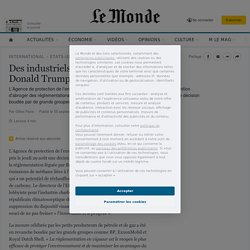 Des industriels s’opposent aux assauts de Donald Trump contre l’environnement