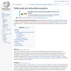 Table ronde des industriels européens - Wikipédia
