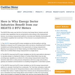Here is Why Energy Sector Industries Benefit from our HEATX-2 BTU Meters - Cadillac Meter