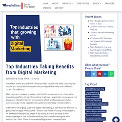 Top Industries Taking Benefits from Digital Marketing