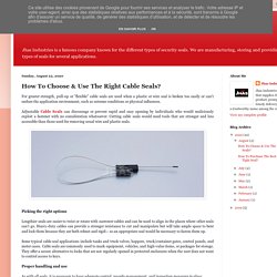 How To Choose & Use The Right Cable Seals?