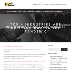 Top 6 Industries Are Booming During the COVID-19 Pandemic