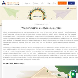 Which industries use Bulk sms services