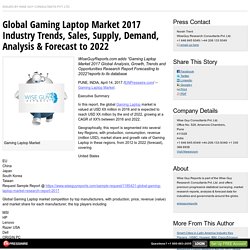 Global Gaming Laptop Market 2017 Industry Trends, Sales, Supply, Demand, Analysis & Forecast to 2022