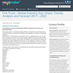 Fire Truck - Global Industry Size, Share, Trends, Analysis and Forecast 2017 – 2022