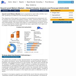 Global Sound Level Meters Market –Industry Analysis and Forecast 2026