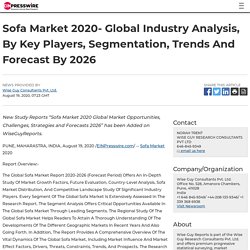 Sofa Market 2020- Global Industry Analysis, By Key Players, Segmentation, Trends And Forecast By 2026