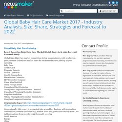 Global Baby Hair Care Market 2017 - Industry Analysis, Size, Share, Strategies and Forecast to 2022