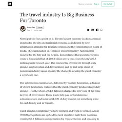 The travel industry Is Big Business For Toronto