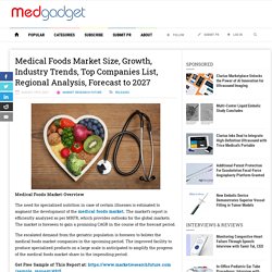 Medical Foods Market Forecasts by Industry Drivers, Regions Till 2027