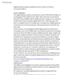 Digital Payment Industry Analysis by Service Type, by Vertical
