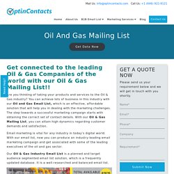 Oil & Gas Industry Email List