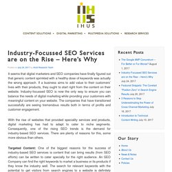 Industry-Focussed SEO Services are on the Rise – Here’s Why