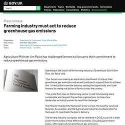 Farming industry must act to reduce greenhouse gas emissions