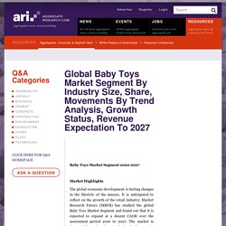 Global Baby Toys Market Segment By Industry Size, Share, Movements By Trend Analysis, Growth Status, Revenue Expectation To 2027