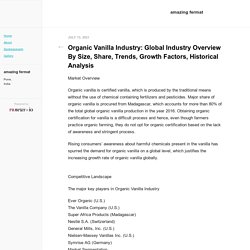 Organic Vanilla Industry: Global Industry Overview By Size, Share, Trends, Growth Factors, Historical Analysis