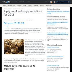 4 payment industry predictions for 2012