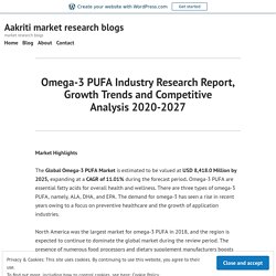 Omega-3 PUFA Industry Research Report, Growth Trends and Competitive Analysis 2020-2027 – Aakriti market research blogs
