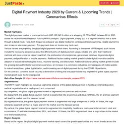 Digital Payment Industry 2020 by Current & Upcoming Trends