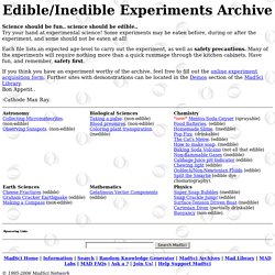 Edible/Inedible Experiments Archive