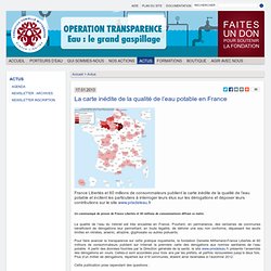 La carte inédite de la qualité de l’eau potable en France