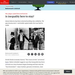 Is inequality here to stay? - War, plague, capital flows and factories