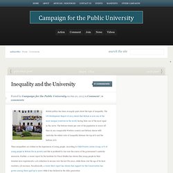 Inequality and the University