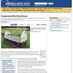 Inexpensive Mini-Greenhouse - DIY