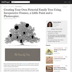 Creating Your Own Pictorial Family Tree Using Inexpensive Frames, a Little Paint and a Photocopier.