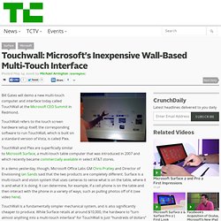 Microsoft TouchWall can inexpensively turn any flat surface into