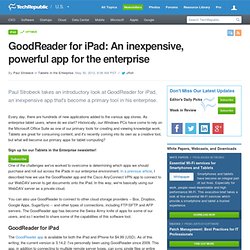GoodReader for iPad: An inexpensive, powerful app for the enterprise
