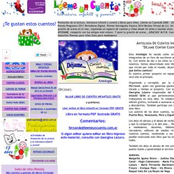 Antología de Cuentos infantiles para descargar gratis en PDF: "Déjame contar cuentos" por integrantes del Foro de cuento infantil SEVA