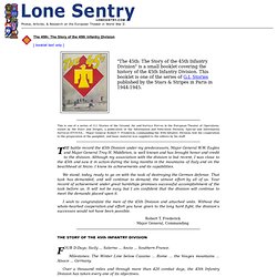Lone Sentry: The 45th: The Story of the 45th Infantry Division