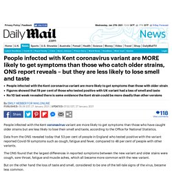 People infected with Kent coronavirus variant are MORE likely to get symptoms, ONS report reveals