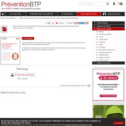 Aide à la mise à jour du document unique et du plan d'action-Risque d'épidémie infectieuse Prévention BTP