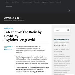 Infection of the Brain by Covid-19 Explains LongCovid – Covid.us.org