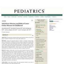 Infectious Disease and Risk of Later Celiac Disease in Childhood