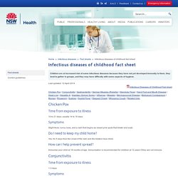Infectious diseases of childhood fact sheet - Fact sheets