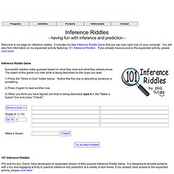 Inference Riddle Game by Phil and David Tulga