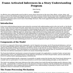 Frame Activated Inferences in a Story Understanding Program
