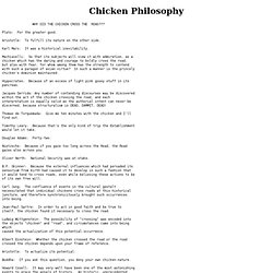 HUMOR: Chicken Philosophy