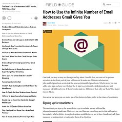 How to Use the Infinite Number of Email Addresses Gmail Gives You